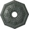 Ekena Millwork Nottingham Medallion (Canopies up to 4 5/8"), 18"OD x 3 1/2"ID x 1 1/2"P, Athenian Green Crackle CM18NTAGC - alternate 1